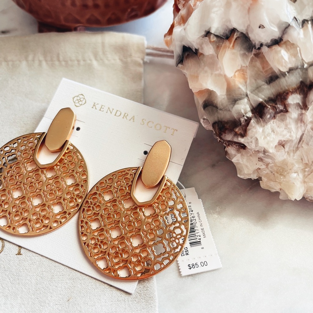 Kendra Scott Didi Rose Gold Earrings - Picture 5 of 6